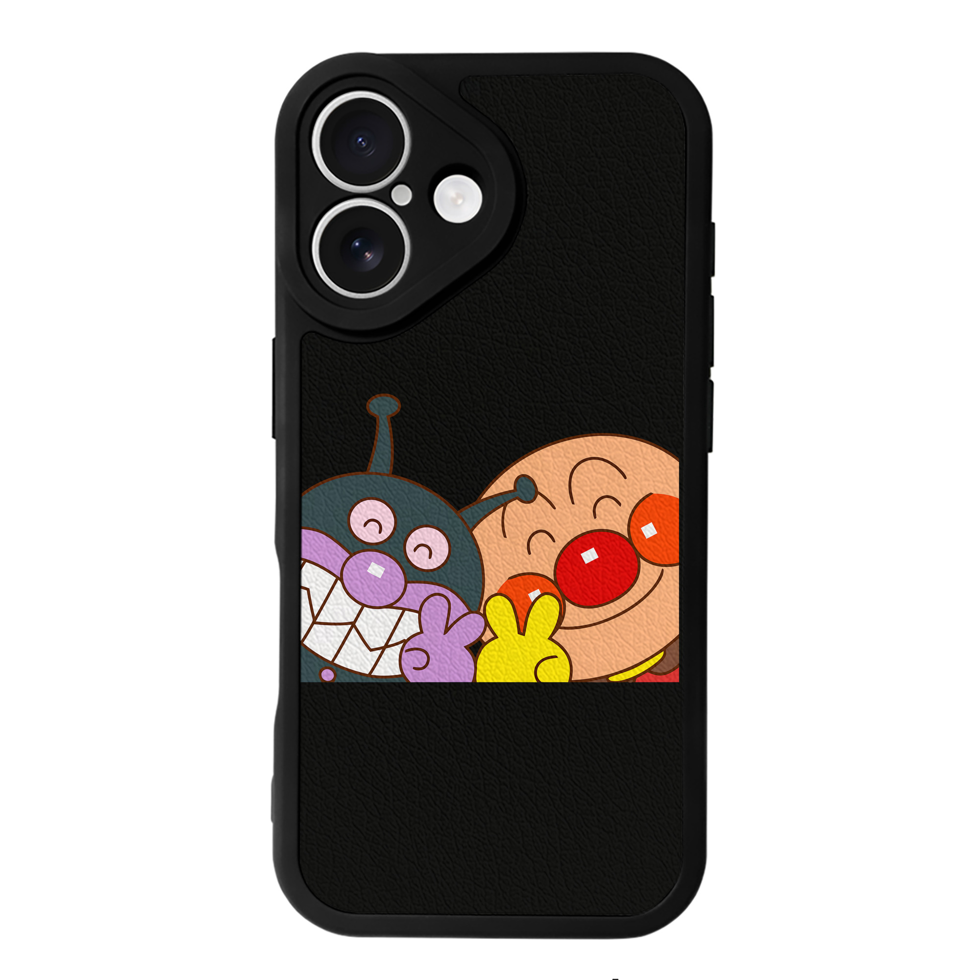 （画像用） アンパンマン Anpanman 【iPhone 16シリーズ対応】シリコンスマホケース（レザー調） 材質：シリコン